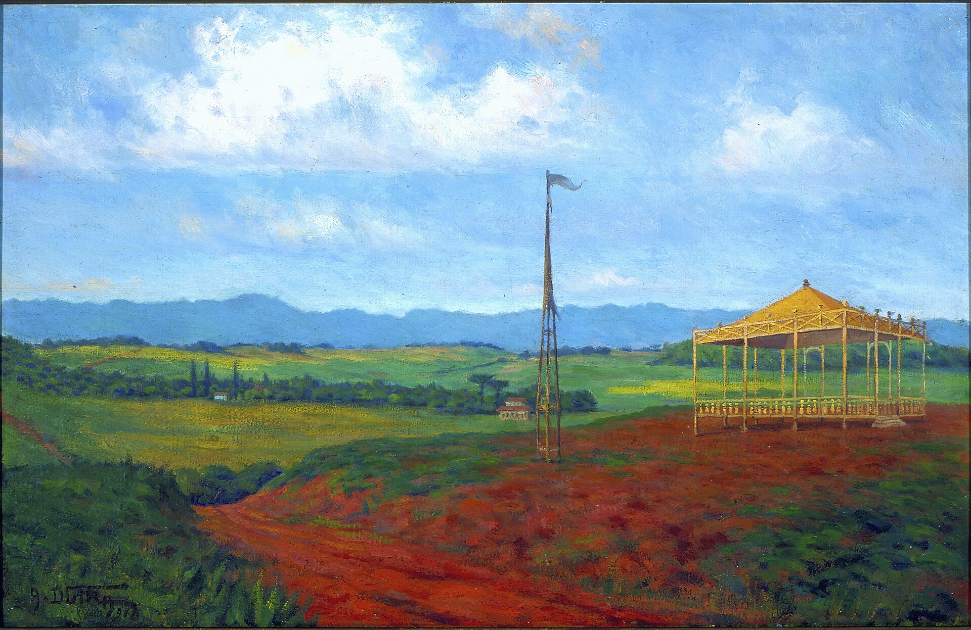 Imagem de referência de O Ipiranga, 1854, descrito nos dados abertos como pintura de Alípio Dutra