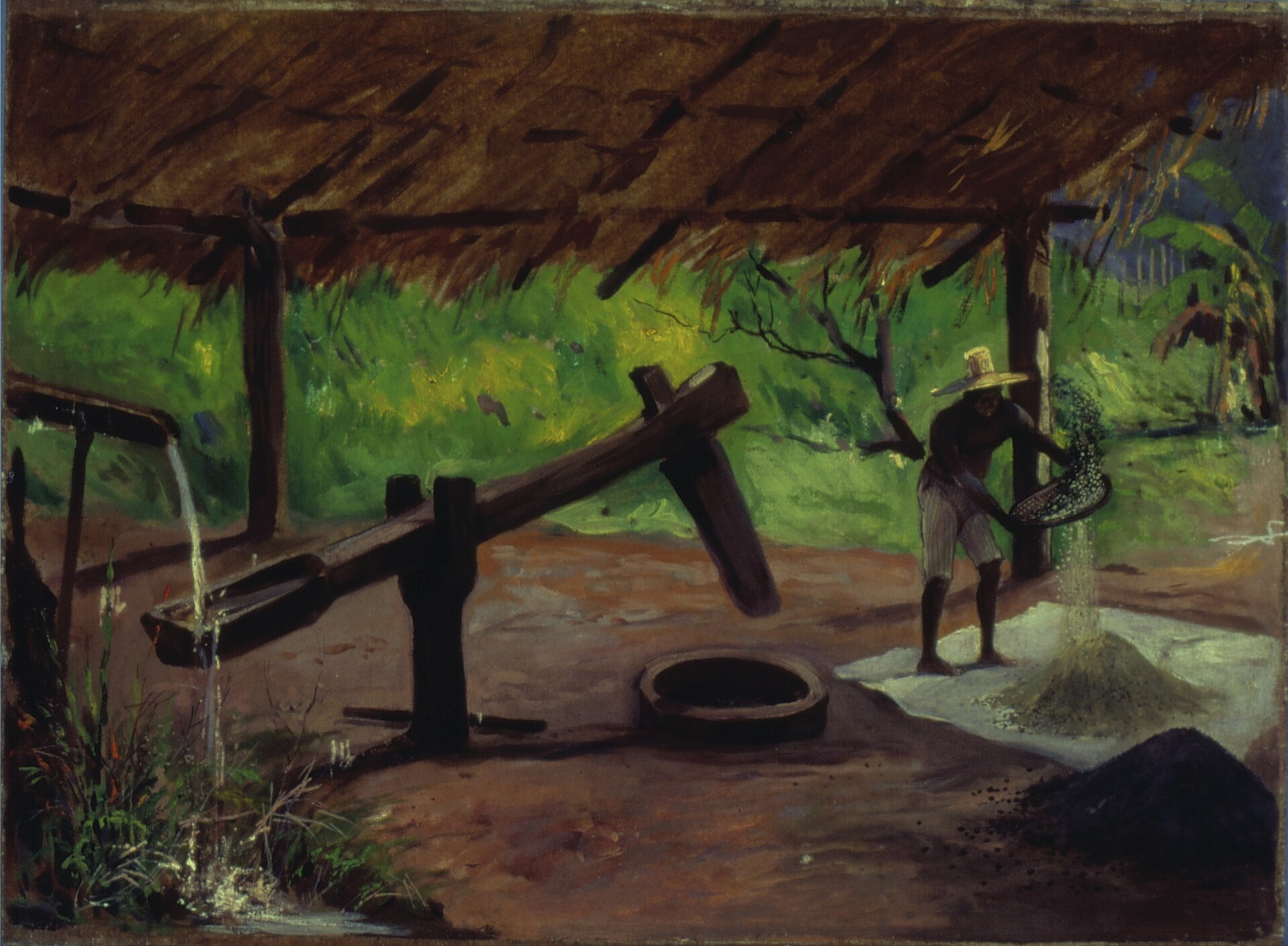 Imagem de referência de Monjolo Comum - Primórdios da Lavoura Paulista, descrito nos dados abertos como pintura de Alfredo Norfini