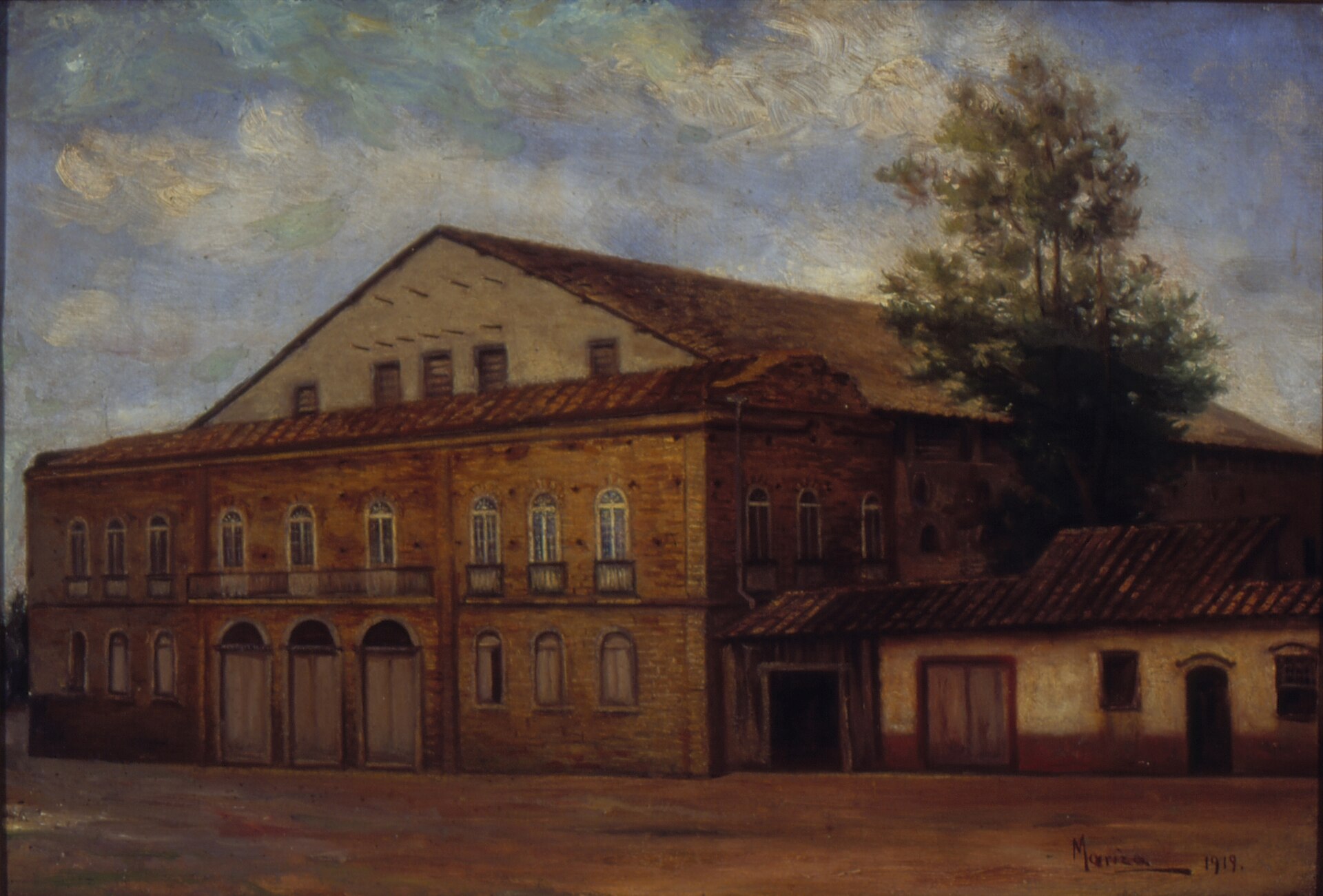 Imagem de referência de Teatro São José, 1860, descrito nos dados abertos como pintura de Maria Luiza Pompeu