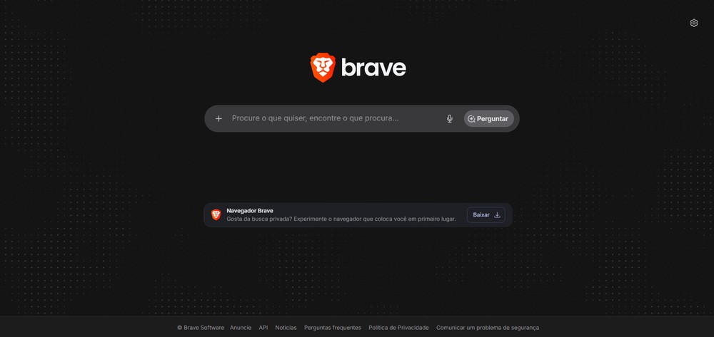 Pesquisa Brave Ă© uma ferramenta de busca que faz parte dos inĂșmeros recursos oferecidos pelo navegador â Foto: Reprodução/Reprodução/Erika Martins (captura de tela da pĂĄgina da Pesquisa Brave)