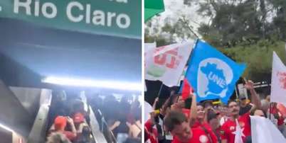 Apoiadores de Lula no transporte público | apoiadores na Avenida Paulista Foto: Reprodução | X
