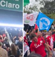 Apoiadores de Lula no transporte público | apoiadores na Avenida Paulista Foto: Reprodução | X