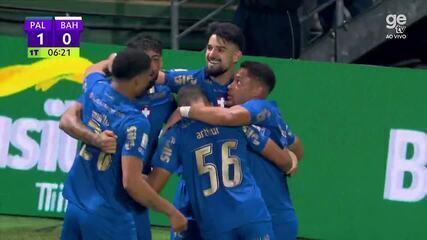 Gol do Palmeiras! Flaco López marca de cabeça contra o Bahia