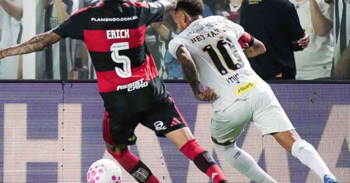 Neymar faz dois, e Santos busca empate incrível contra o Flamengo