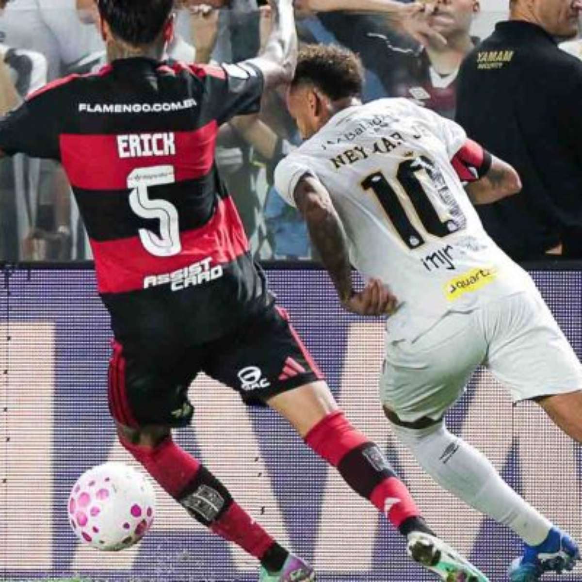 Neymar faz dois, e Santos busca empate incrível contra o Flamengo