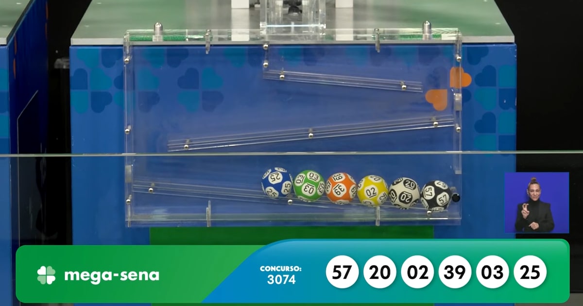 Resultado da Mega-Sena 3074: NINGUÉM LEVA E VALOR ACUMULA; saiba quanto pagam quina e quadra