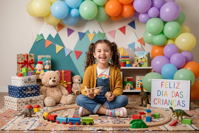 Prompts para ensaio fotográfico de Dia das Crianças para fazer no Gemini
