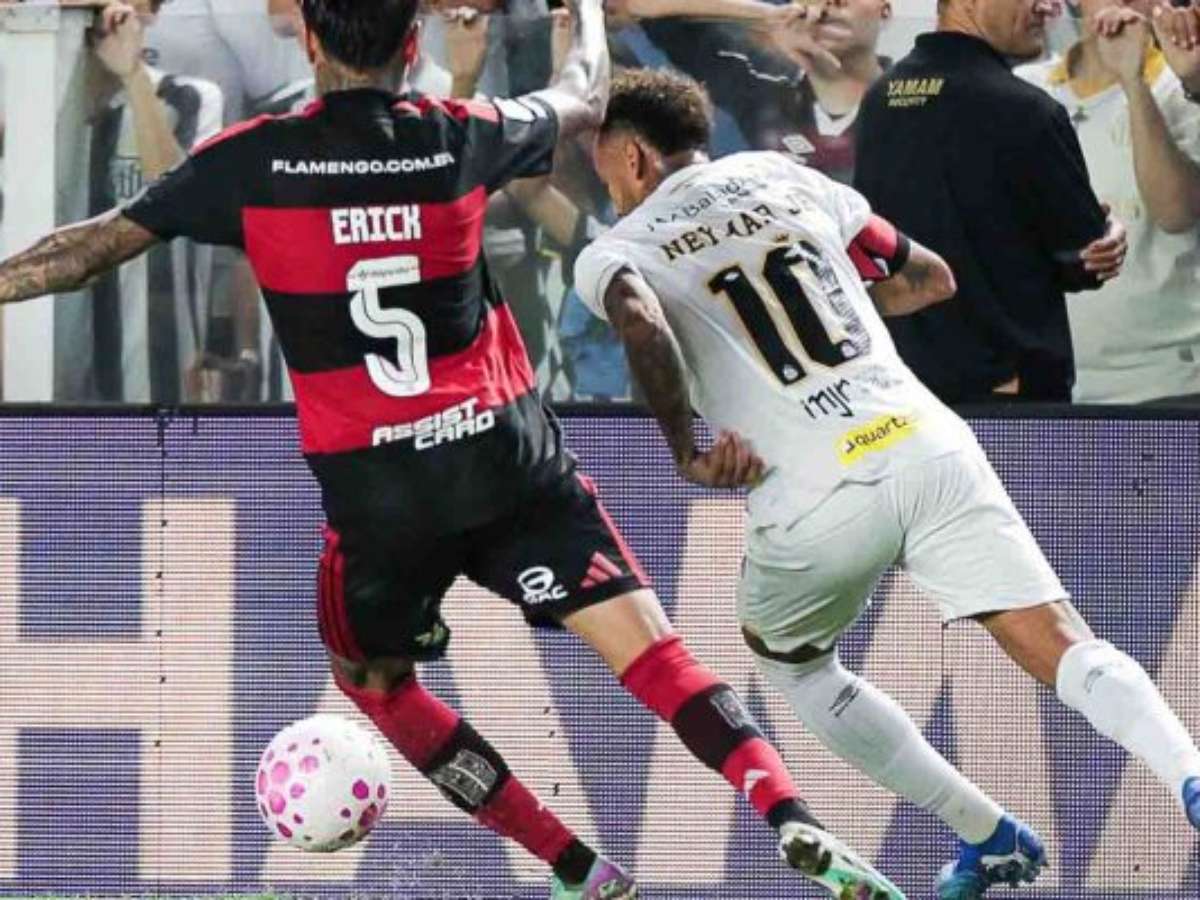 Neymar faz dois, e Santos busca empate incrível contra o Flamengo