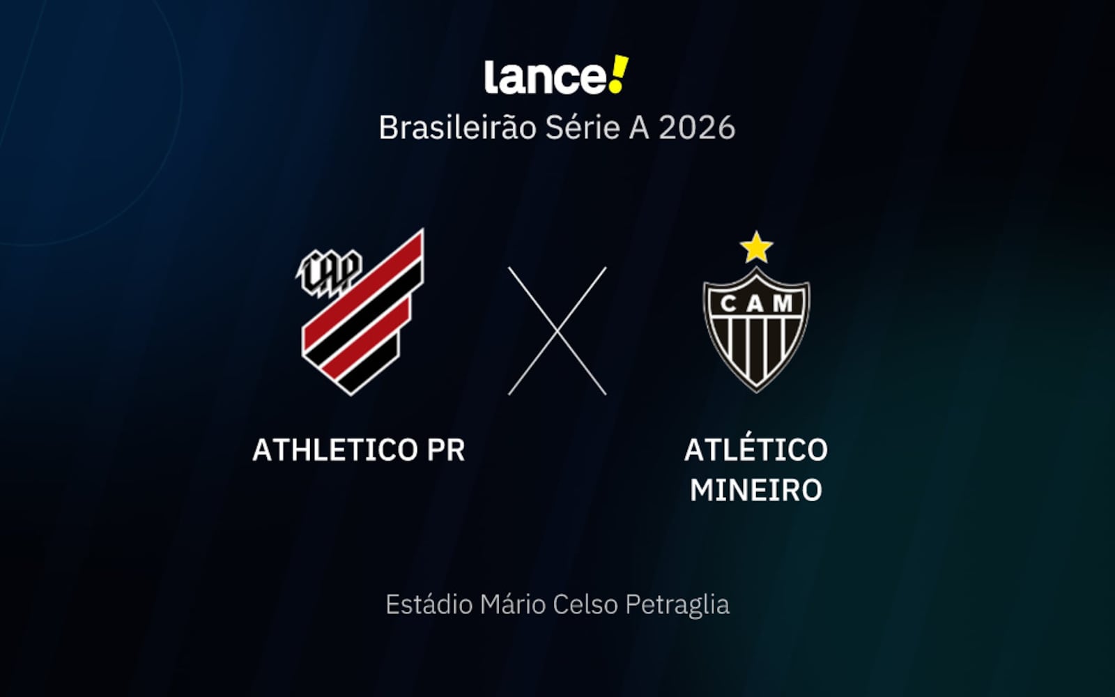 Onde assistir ao vivo a partida entre Athletico PR e Atlético Mineiro pelo Brasileirão Série A 2026 (Arte / Lance!) Onde assistir ao vivo a partida entre Athletico PR e Atlético Mineiro pelo Brasileirão Série A 2026 (Arte / Lance!)