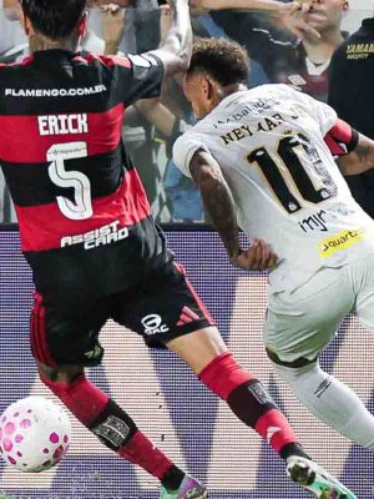 Neymar faz dois, e Santos busca empate incrível contra o Flamengo