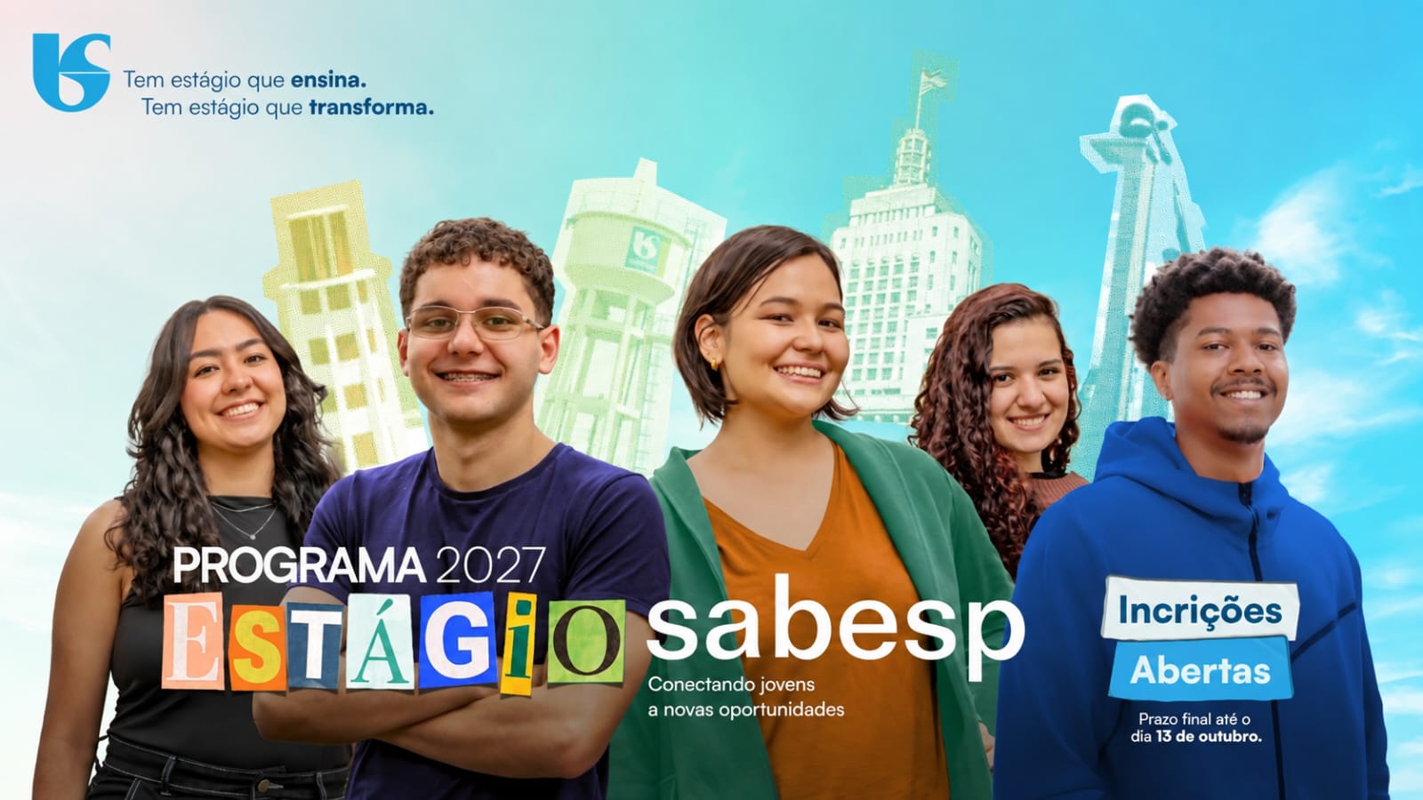 Últimos dias: Sabesp tem mais de 60 vagas de estágio para 2027; inscrições terminam em 13 de outubro